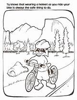 Coloring Safety Pages Bicycle Safe Bike Popular Coloringhome sketch template