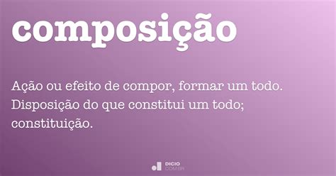 composicao dicio dicionario  de portugues