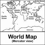 Coloring Pages Geography Map Mercator Getcolorings Bw sketch template
