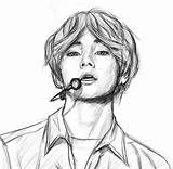 Taehyung sketch template
