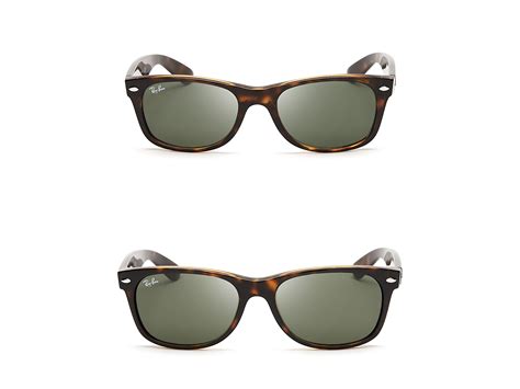 ray ban  wayfarer sunglasses  brown dark tortoise lyst