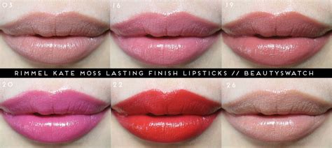 brand rimmel range kate moss lasting finish lipstick shades 3 16 19 20 22 26 i like