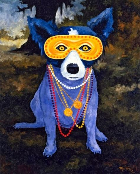 blue mardi gras mardi gras dog blue dog painting blue dog art
