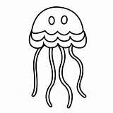 Clipart Jellyfish Outline Jelly Fish Line Library sketch template