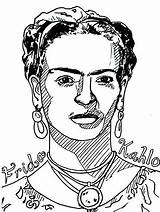 Coloring Frida Kahlo Pages Women Book Color Getdrawings Sheet History Printable Getcolorings Behance sketch template