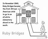 Ruby Bridges Coloring Activities Kids Printable Pages Lesson sketch template