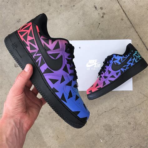 custom hand painted nike air force   color punch  street shoes