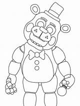 Freddy Coloring Fazbear Print Color Via sketch template