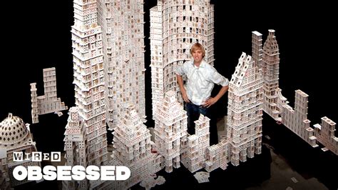 guy stacks playing cards impossibly high obsessed wired