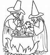 Halloween Coloring Pages Witch Printable Witches Print Colouring Kids Sheet Scary sketch template
