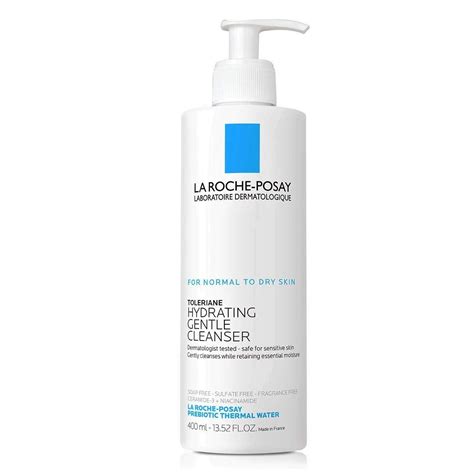 la roche posay toleriane hydrating gentle cleanser face wash  normal  dry sensitive skin