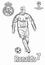 Ronaldo Cristiano Cr7 Coloring Dibujos Players Behance Uefa sketch template