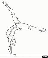 Gymnastics Gymnast Oncoloring sketch template