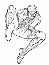 Spiderman Coloring Kids Color Pages sketch template