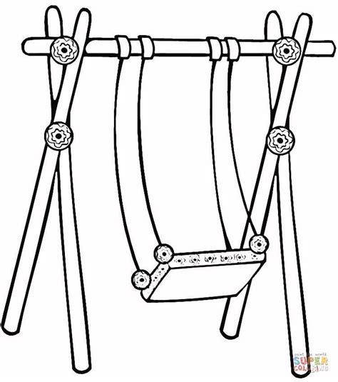 swing  kids coloring page  printable coloring pages