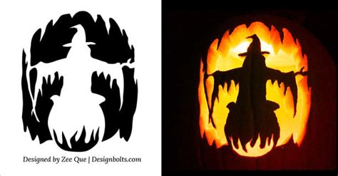 halloween scary pumpkin carving stencils patterns templates