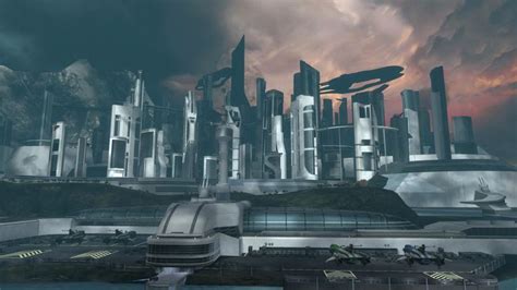 halo reach postcards  exodus jpg  sci fi city futuristic architecture halo reach