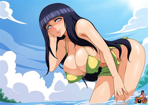 Hinata At The Beach By Cyberunique Hentai Foundry