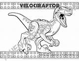 Coloring Indominus Jurassic Velociraptor Dinosaur Bricks Legos Indoraptor Omalovanky Truenorthbricks sketch template