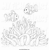 Anemone Sea Clownfish Coloring Drawing Clipart Lineart Clip Over Designlooter Getdrawings Clown Fish Clipground 45kb 1024 sketch template