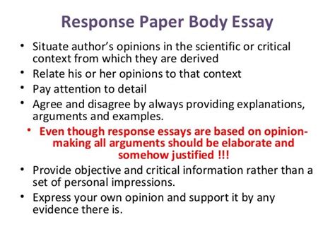 writing  response paper