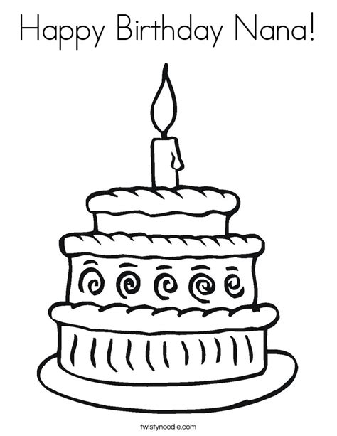 happy birthday nana coloring pages coloring pages