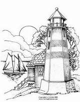 Lighthouse Coloring Pages Drawing Traceable House Adults Drawings Colouring Patterns Line Adult Lighthouses Sailboat Wood Burning Seascape Sailing Ships Color sketch template