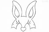 Conejo Antifaz Orejas Conejos Caras Máscara Estés Buscando Pintarcolorear sketch template