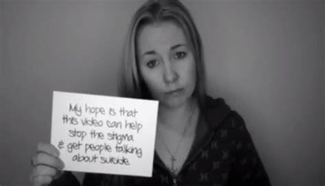 woman raises awareness for suicide prevention with heartbreaking video
