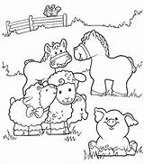 Coloring Farm Pages Printable Kids Para Colorear Dibujos Little People Pattern Animals sketch template