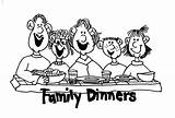 Dinner Family Drawing Time Getdrawings Gif sketch template