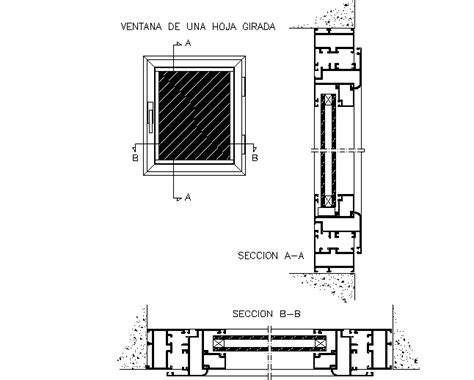 aluminium window section details