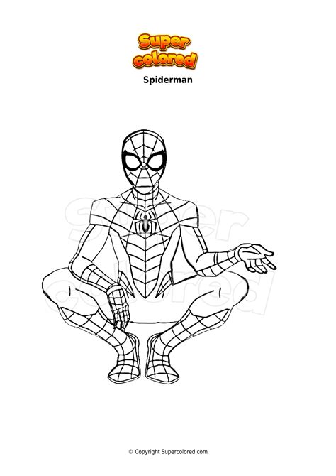 coloring page spiderman supercoloredcom