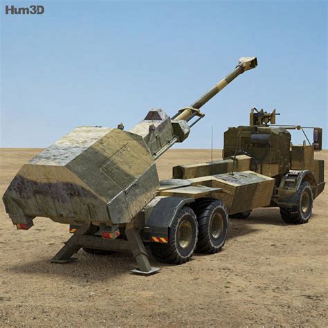 archer artillery system 3d model military on hum3d