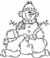 Coloring Winter Pages Snowman Kids Holiday Printable Christmas Color Sheets Season Print Drawing Children Book Inverno Building Desenhos Imprimir Colorir sketch template