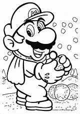 Mario Pages Coloring Super Print Printable Christmas Kids Paper Color Luigi Yoshi Colouring Snowballs Book Sheets Winter Bestcoloringpagesforkids Nintendo Maatjes sketch template