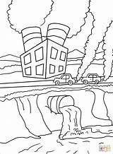 Coloring Pollution Water Air Pages Printable Drawing Print sketch template