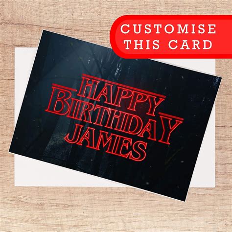stranger  birthday card custom  personalised bday amazonco