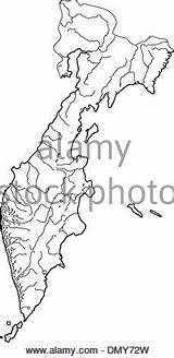 Kamchatka Coloring Designlooter Russian Map sketch template