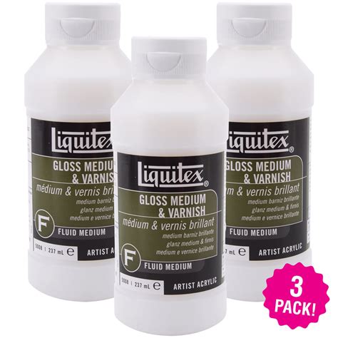 liquitex gloss acrylic fluid medium varnish oz multipack