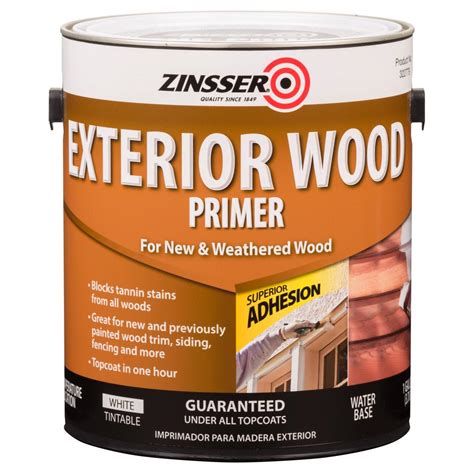 zinsser  gal white water based exterior wood primer