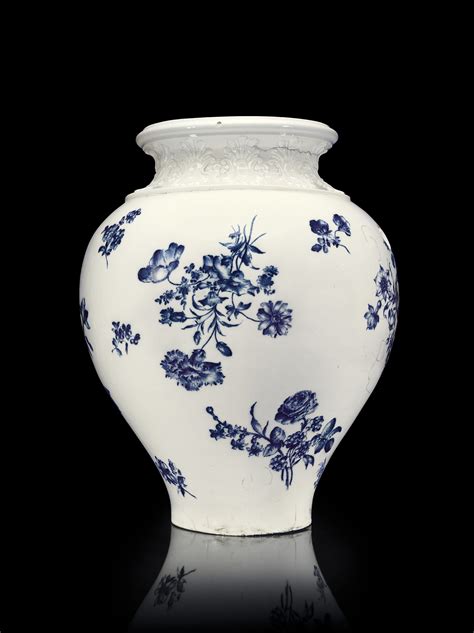 meissen porcelain large blue  white vase