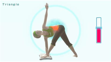 triangle pose yoga exercise wii fit  youtube