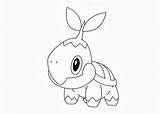 Coloring Pokemon Turtwig Pages Getdrawings Getcolorings Color sketch template