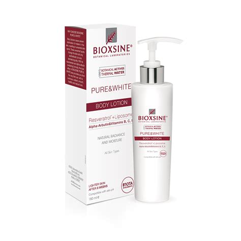 bioxsine pure and white body lotion