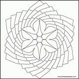 Mandala Coloring Pages Easy Flower Popular sketch template