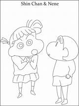 Shin Chan Coloring Pages Print Nene Kids Friend Pdf Coloringhome Cartoon Printable Popular sketch template