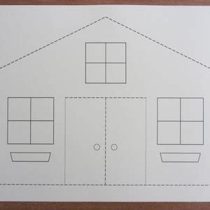 paper house craft  kids instant  template etsy