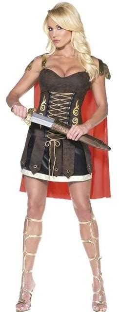 ladies gladiator fancy dress costume xena warrior princess outfit roman