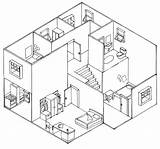 Isometric Drawing House Plan Oblique 3d Perspective Building Axonometric Drawings Point Pictorial Getdrawings Technical Sketch Draw Two Plans sketch template